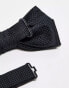 Jack & Jones bow tie in black