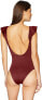 Derek Lam 10 Crosby Women's 182496 Sleeve Maillot One-Piece Swimsuit Size XS