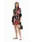 ფოტო #1 პროდუქტის Women's Short floral skater dress