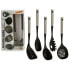 Фото #3 товара Набор аксессуаров для приготовления пищи Kinvara Набор кухонных принадлежностей Чёрный Пластик 8,5 x 35 x 20,5 см (6 штук)