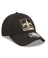 Фото #4 товара Men's Black New Orleans Saints Framed AF 9FORTY Snapback Hat