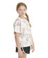 ფოტო #3 პროდუქტის Big Girls Short Sleeve Printed Loose Box T-shirt
