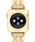 ფოტო #3 პროდუქტის Women's Gold-Tone Stainless Steel with Crystals Apple Watch Strap 38mm, 40mm, 41mm