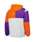 ფოტო #3 პროდუქტის Men's White, Orange Clemson Tigers Fair Catch Half-Zip Anorak Jacket