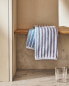 Striped cotton terrycloth tea towel