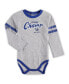 ფოტო #2 პროდუქტის Infant Boys and Girls Heathered Gray, Royal Kentucky Wildcats Little Kicker Long Sleeve Bodysuit and Sweatpants Set