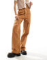 Фото #3 товара Vans arroyo wide leg cargo trousers in brown