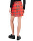 Фото #2 товара Juniors' Plaid Tie-Front Mini Skirt