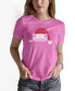 ფოტო #1 პროდუქტის Women's Christmas Peeking Cat Word Art Short Sleeve T-shirt