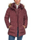 ფოტო #5 პროდუქტის Women's Bibbed Faux-Fur-Trim Hooded Puffer Coat, Created for Macy's