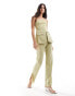 Фото #1 товара JDY flare trouser co-ord in sage green