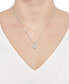 ფოტო #2 პროდუქტის Diamond Pavé Heart 18" Pendant Necklace (1/2 ct. t.w.) in 10k White Gold