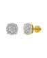 ფოტო #1 პროდუქტის Radiant Helios 14k Yellow Gold 0.5 cttw Certified Natural Diamond Stud Earring for Men/Women, Screw Back