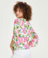 Women's Floral Print 3/4-Sleeve Top