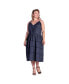 ფოტო #1 პროდუქტის Women's Plus Size Tencel Smocked Waist Midi Dress