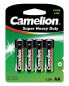 Батарейка одноразовая Camelion R6P-BP4G AA Zinc-Carbon 1.5V 4 шт. 84x15x114 мм.