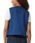 ფოტო #1 პროდუქტის Women's Denim Button-Front V-Neck Vest