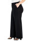Фото #3 товара Plus Size Wide-Leg Ponté-Knit Pants, Created for Macy's