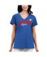 Фото #1 товара Women's Blue Kyle Larson Key Move V-Neck T-shirt