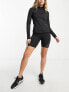 HIIT essential long sleeve full zip top in black