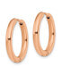 ფოტო #2 პროდუქტის Stainless Steel Polished Rose plated Hinged Hoop Earrings