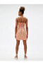 Фото #4 товара Mini Çiçekli Elbise Askılı Fırfırlı Bağlama Detaylı Viskon