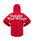 Фото #3 товара Women's Red Detroit Red Wings Jersey Lace-Up V-Neck Long Sleeve Hoodie T-shirt