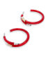 Red Pencil Hoop Earrings