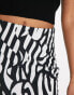 NA-KD x Maddy Nigmatullin co-ord mini skirt in black & white abstract print