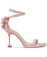 Фото #2 товара Tanvie Flower Embellished High Heel Dress Sandals