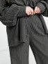Фото #4 товара Extro & Vert Plus super wide leg trousers in slate pinstripe co-ord