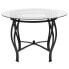 Фото #1 товара Syracuse 42'' Round Glass Dining Table With Black Metal Frame