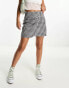 Фото #1 товара Hollister poplin mini skirt in black and white check