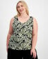 Plus Size Reversible Printed Tank Top