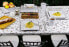 16 Piece Square Beaded Stoneware Dinnerware set, Service for 4