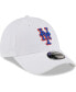 Фото #4 товара Men's White New York Mets League II 9FORTY Adjustable Hat