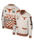 ფოტო #1 პროდუქტის Men's and Women's Cream Texas Longhorns Jacquard Full-Zip Sweater