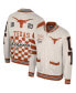 Men's and Women's Cream Texas Longhorns Jacquard Full-Zip Sweater