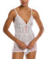 Dkny Superior Lace Romper Teddy Women's M