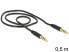 Черный аудио кабель Delock 3.5мм - мужской плоский 0.5м - фото #4