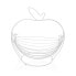 Fruit Bowl Versa White Apple Steel (24,5 x 29,5 x 30 cm)