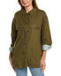 Reveriee Linen-Blend Shirt Women's Green S