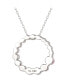 Suzy Levian Sterling Silver Cubic Zirconia Circle Journey Pendant Necklace