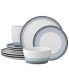 Colorscapes Desert Layers 12 Piece Coupe Dinnerware Set