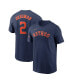 Фото #1 товара Men's Alex Bregman Navy Houston Astros 2023 Gold Collection Name and Number T-shirt