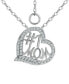 ფოტო #1 პროდუქტის Cubic Zirconia Heart Pendant Necklace in Sterling Silver, 16" + 2" extender, Created for Macy's