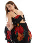 Фото #4 товара Hope & Ivy chiffon maxi cami dress in dark base floral