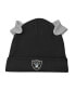 ფოტო #4 პროდუქტის Newborn and Infant Boys and Girls White, Black Las Vegas Raiders Dream Team Onesie Pants and Hat Set