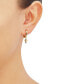 ფოტო #2 პროდუქტის Cross Dangle Hoop Earrings in 10k Gold