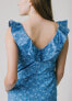 ფოტო #3 პროდუქტის Women's Organic Cotton V-Neck Ruffle Shift Dress